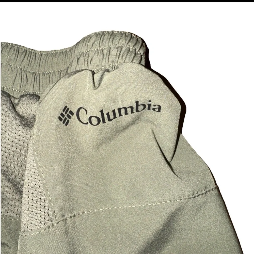 Columbia‎ Sportswear Swim Trunks Kid S/M Olive Green Omni-Shade Drawstring Boys